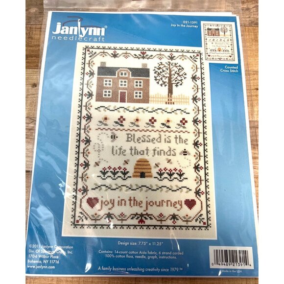 Joy In The Journey Counted Cross Stitch Kit 7.75" X 11.25" Janlynn Needlecraft 1 - Picture 2 of 4